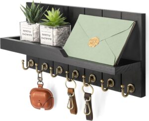 Rustic Farmhouse Wall Mounted Key H...