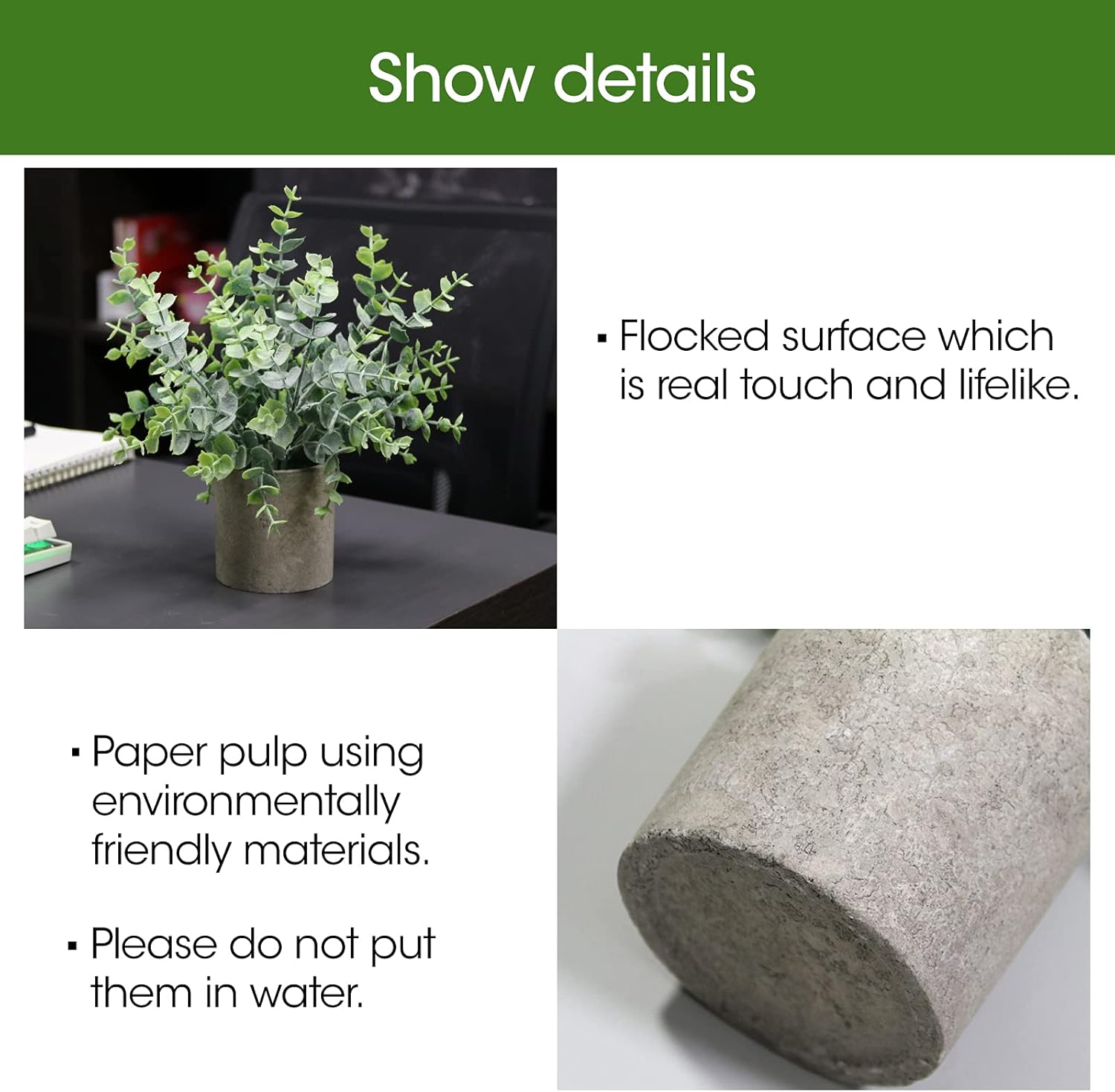 4 Pcs Artificial Plants Mini Faux Plants in Pots Small Fake Eucalyptus Plants Decor Artificial Greenery for Home Bedroom Indoor Office Desk Bathroom Farmhouse Room Coffee Table Decor - Image 7