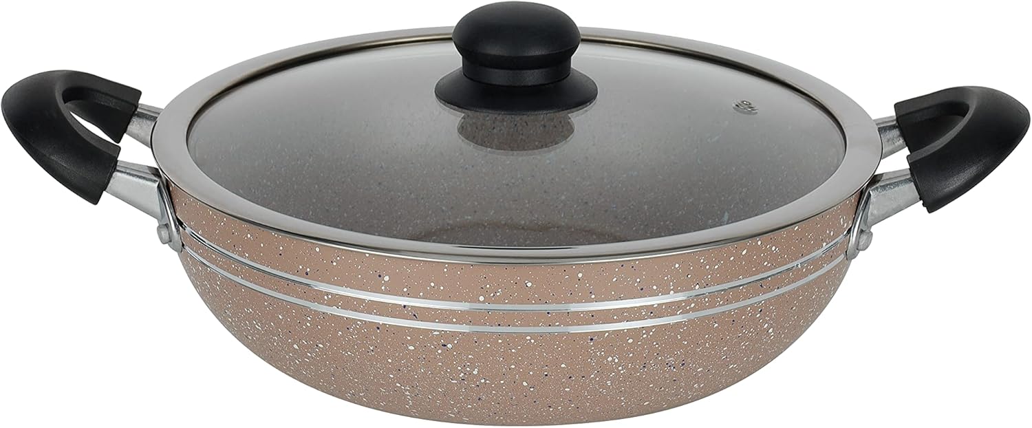 Delcasa 10-Piece Non-Stick Cookware Set with Granite Coating DC1889BGE Includes Casseroles, Sauce Pan - Image 7