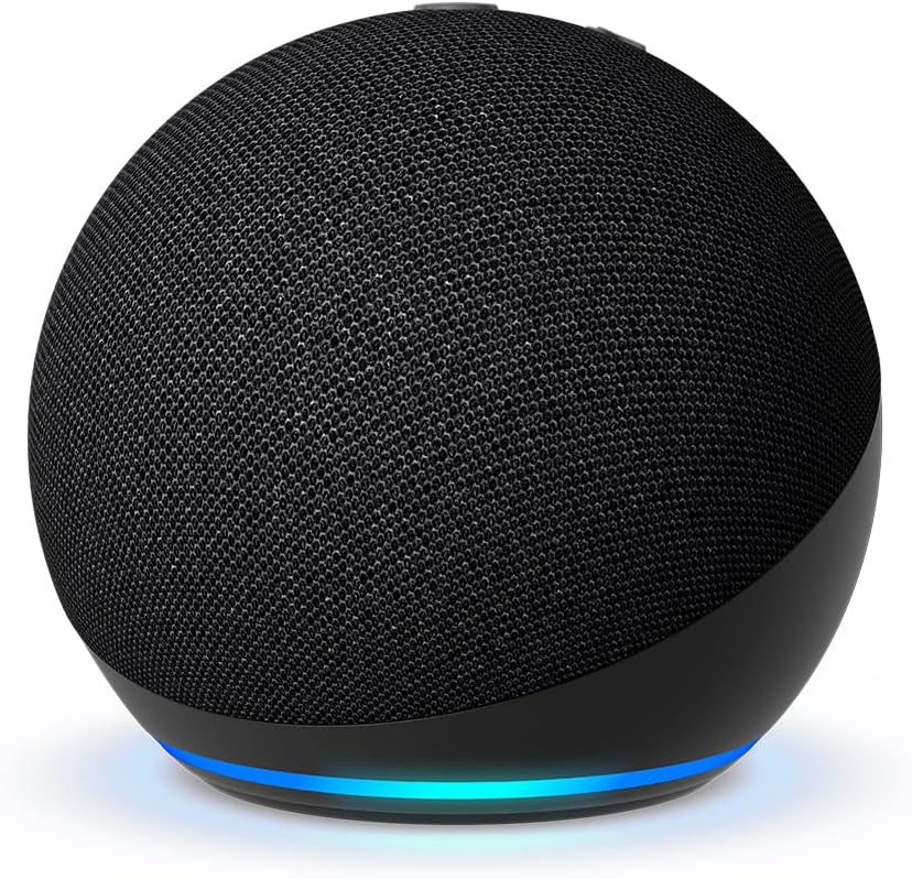 Echo Dot (5th Gen) | smart bluetooth speaker with vibrant sound and Alexa | Use your voice to control smart home devices, play music or the Quran, and more (speaks English & Khaleeji) | Charcoal - Image 2
