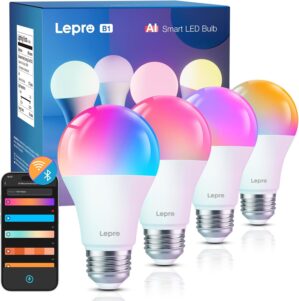 Lepro B1 AI Smart Bulb E27, 806LM 8...