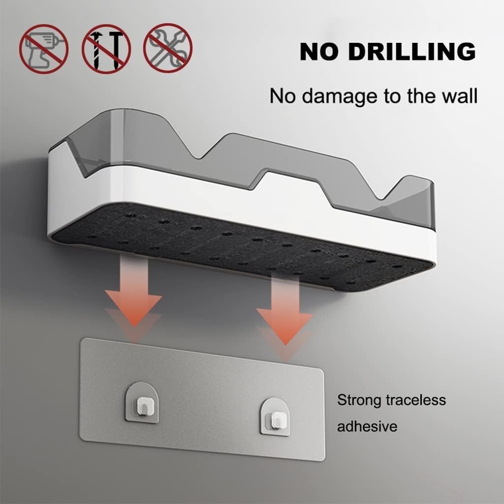 Shower Caddy Adhesive Shower Shelf for Bathroom: Premium Wall Mount Bathroom Organizer Shelf - No Drilling Corner Sower Organizer - Upgraded Rustproof Kitchen Storage Rack (2 Pcs) - Image 3