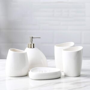 White Ceramic Bathroom Accessory Se...