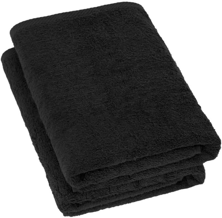 ZEE-TEX Premium Towel Set – 100% Cotton, Ultra Soft & Absorbent | Includes 2 Bath Towels, 2 Hand Towels & 4 Face Towels | BLACK | Spa-Quality Bathroom Set - Image 2