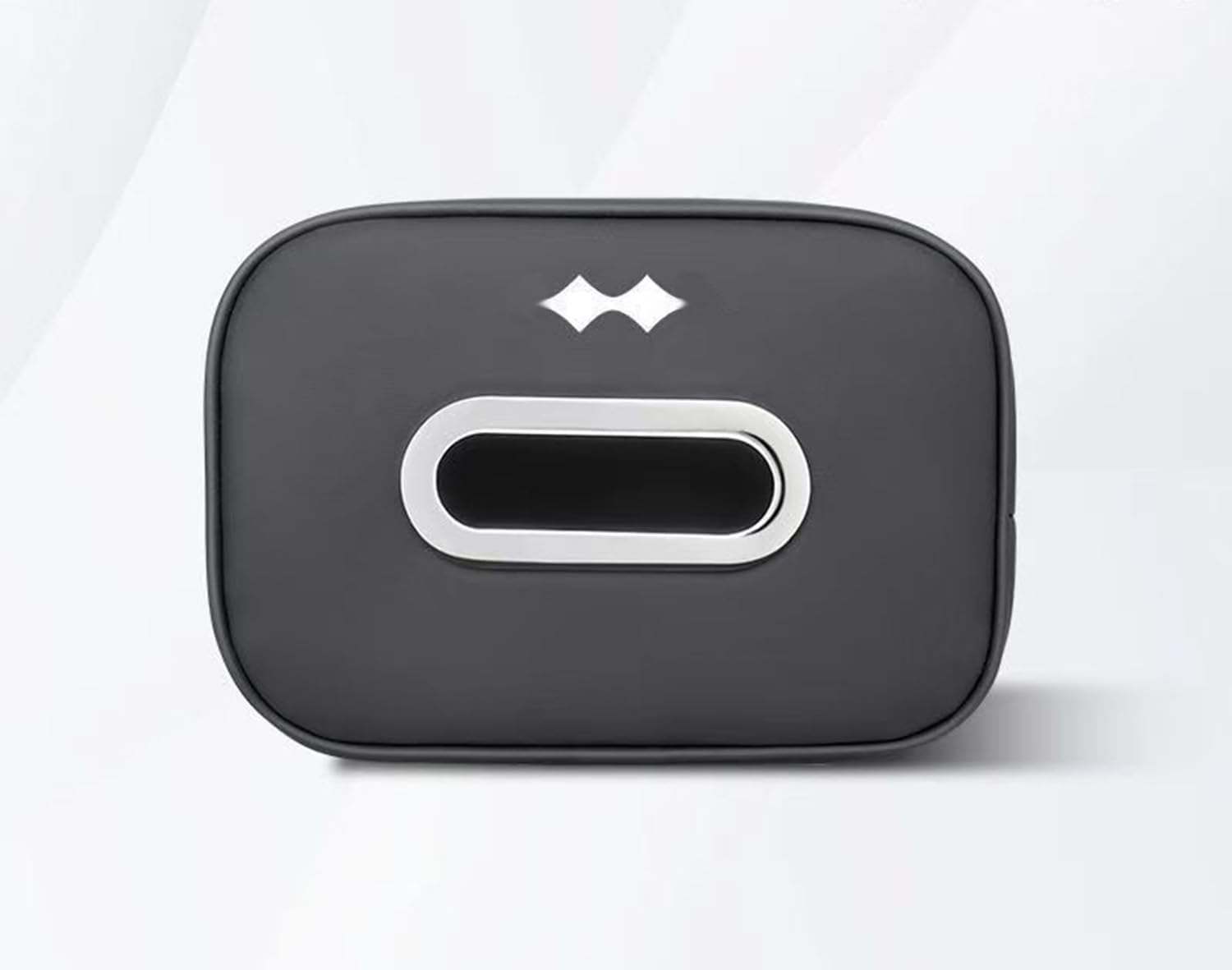 Car Tissue Box Holder with Adjustable Strap Compatible with BYD Leopard 5/8 Accessories, Electroplated Opening, Premium Leather Napkin Storage Box (Black) - Image 8