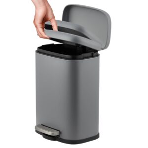5L Stainless Steel Trash Can with S...