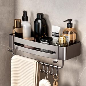 Shower Caddy Shelf with Towel Bar a...