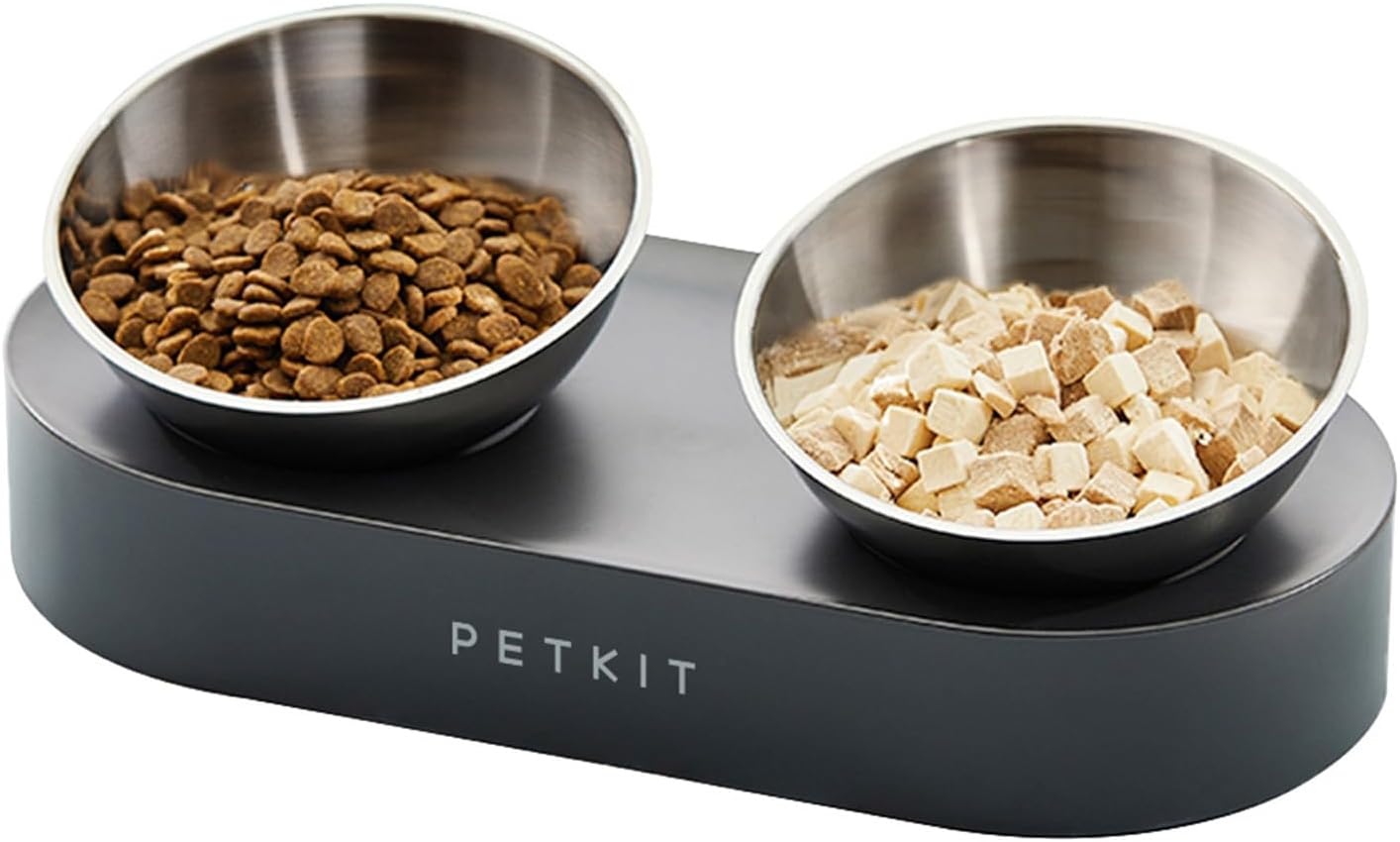 PETKIT CYBERTAIL Stainless Steel Raised Bowl, Inclined Food and Feeding Bowls, Non-Slip, No Spill for Cats and Small Dogs