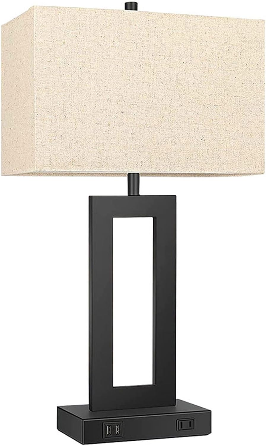 MOTIM Set of 2 Touch Control Table Lamp, 3-Way Dimmable Modern Nightstand Lamp Sets Bedside Touch Desk Lamp with Fabric Cream Shade for Bedroom Table Living Room Reading(No bulb included)