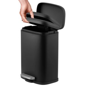 5L Stainless Steel Trash Can with S...