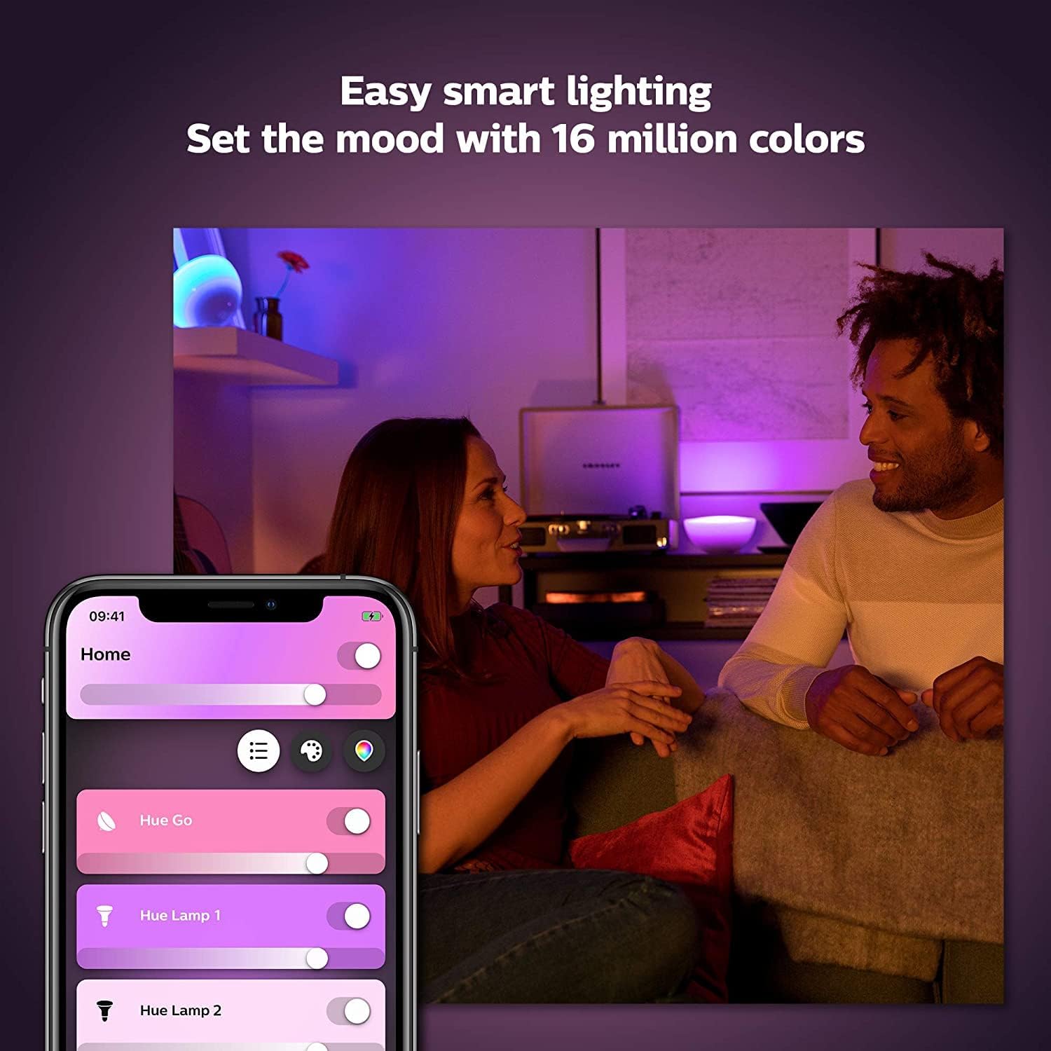 Philips Hue Go 2.0 White & Colour Ambiance Smart Portable Light with Bluetooth, Works with Alexa and Google Assistant (Pack of 1) - Image 3