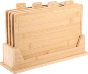Bamboo Cutting Board Set of 4, Wood...