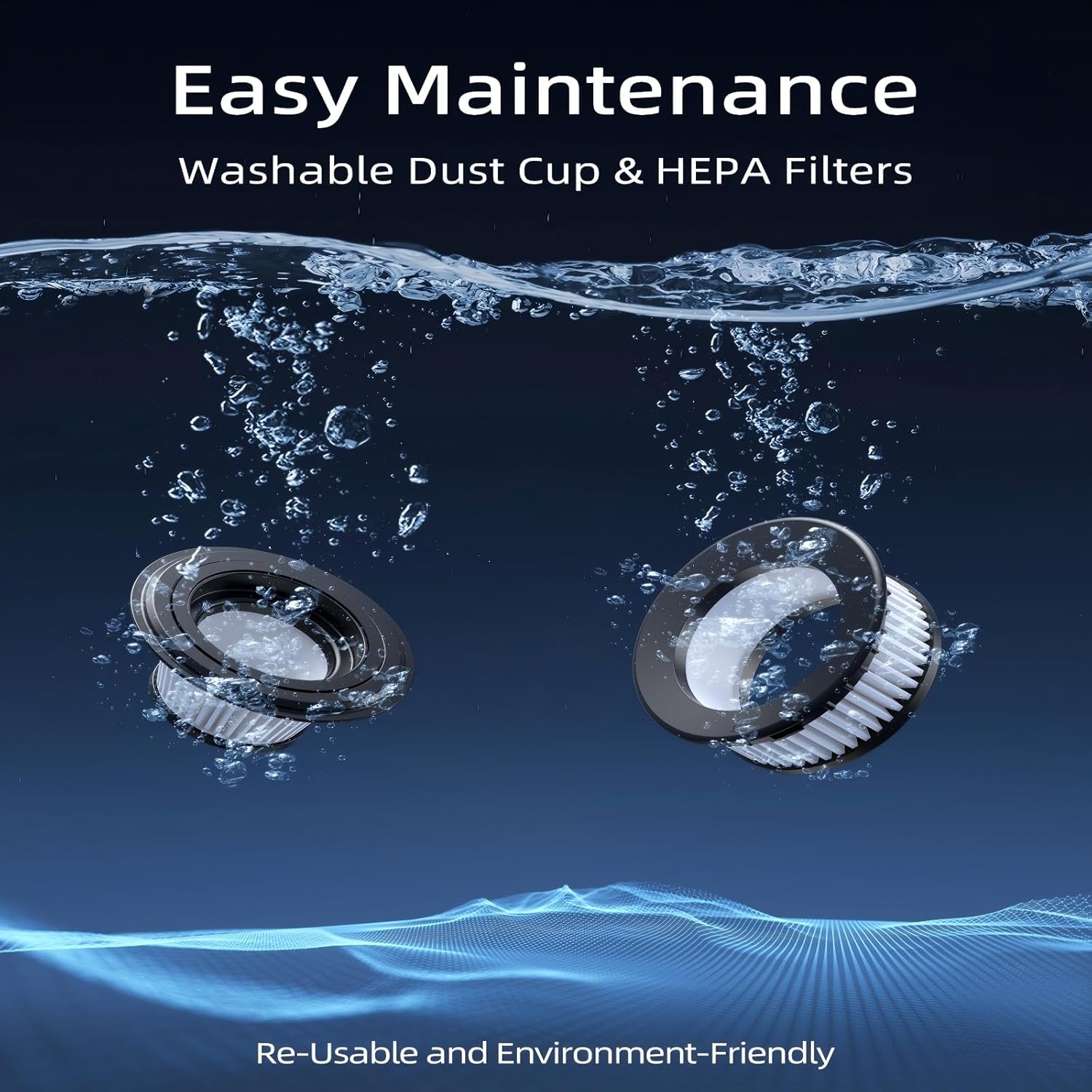 Cordless Vacuum Cleaner,550W Vacuum Cleaners for Home, 60Mins Stick Vacuum with LED Display, Anti-Tangle & Wall Mount Charging, 8 in 1 Lightweight Vacuum for Hard Floors Carpet Pet Hair - Image 6