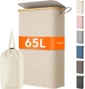 Lifewit 65L Slim Laundry Hamper wit...