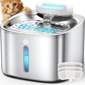 oneisall Wireless Cat Water Fountai...