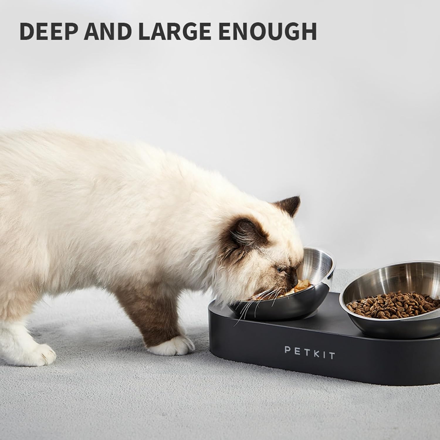 PETKIT CYBERTAIL Stainless Steel Raised Bowl, Inclined Food and Feeding Bowls, Non-Slip, No Spill for Cats and Small Dogs - Image 9