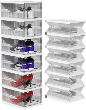 6 Tiers Clear Shoe Storage Boxes Or...