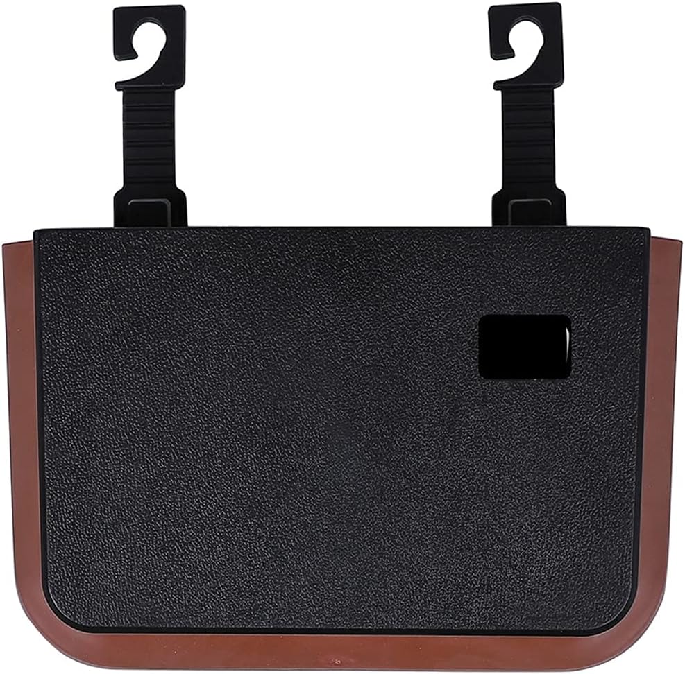 SYOSI Car Garbage Can, Hanging Car Trash Can, Collapsible Portable Waterproof Mini Trash Bin Small Car Organizer Holder Small Car Storage Pockets with Clip for Front Back Seat Accessories, Black - Image 7