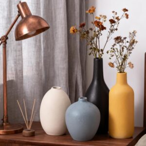 Vase Set of 4, Elegant Ceramic Flow...