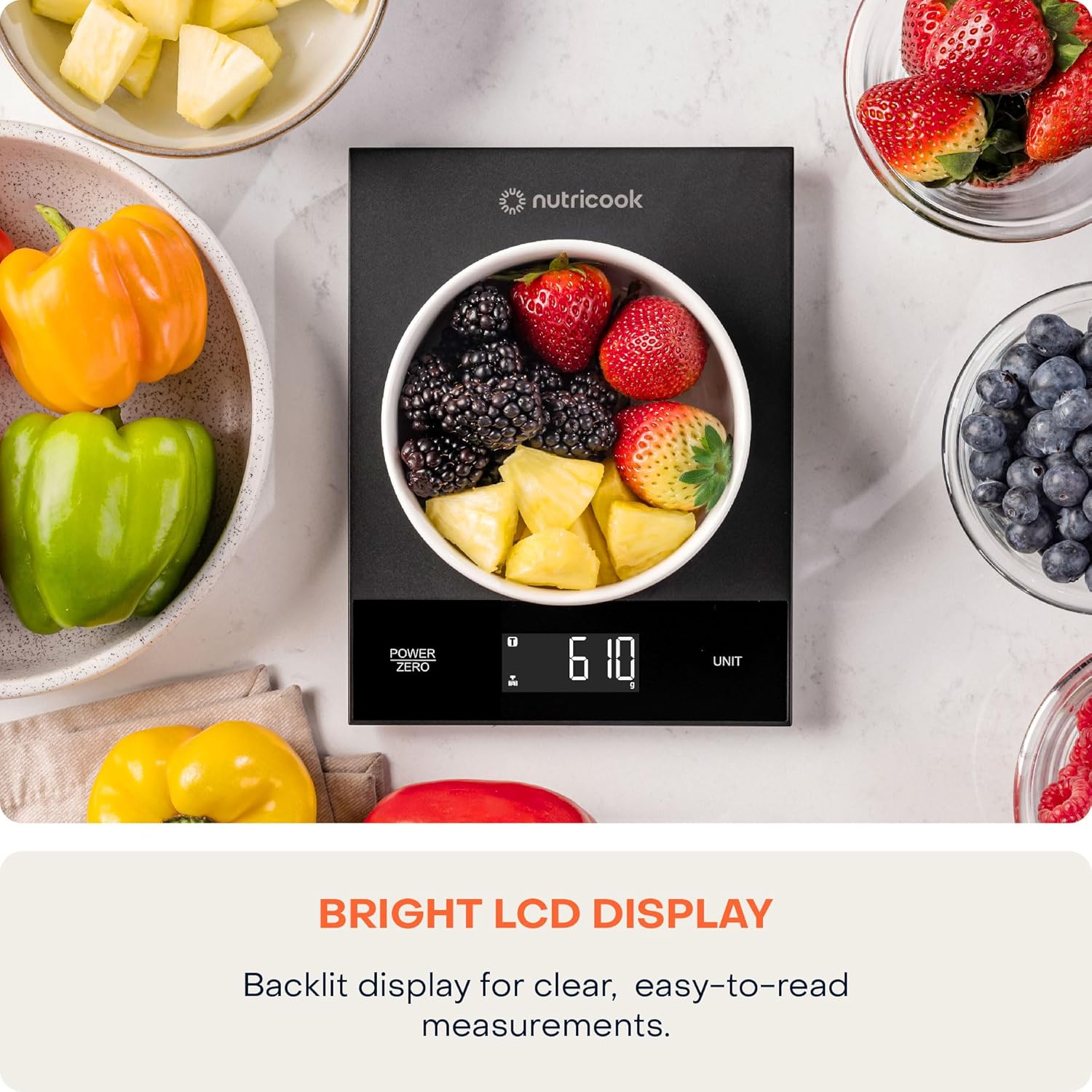 Nutricook Food Scale, 11lb Digital Kitchen Scale, Weight in Grams and Ounces (1g Precise) for Baking, Cooking, Nutrition and Meal Prep, Tare Function - Image 3