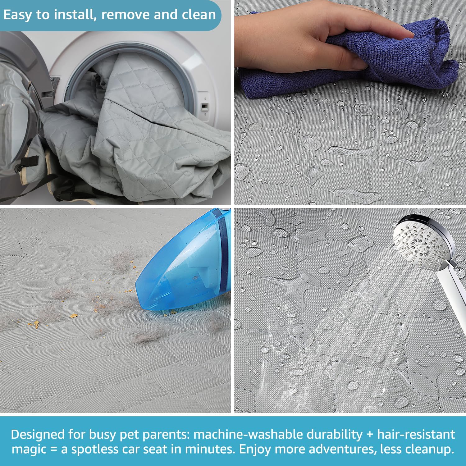 Lassie Dog Seat Covers for Cars Back Seat 100% Waterproof with Mesh Visual Window Durable Scratch Proof Nonslip Dog Car Hammock with Universal Size Dog Cover for Cars, Trucks & SUVs - Image 7