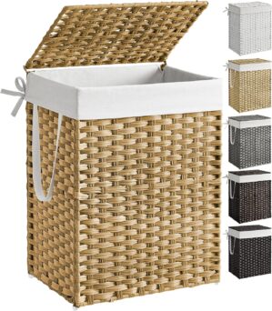 SONGMICS Handwoven Laundry Hamper, ...