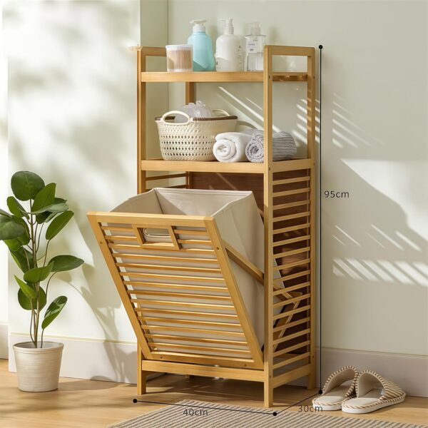 JOMILA Bamboo Laundry Hamper Basket...