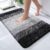 Luxury Bathroom Rug Mat 50x80cm, Soft and Absorbent Microfiber Bath Rugs, Non-Slip Shaggy Bath Carpet, Machine Wash Dry, Bath Mats for Bathroom Floor, Tub and Shower(Black)