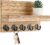 Lwenki Key Holder for Wall, Decorative Key and Mail Holder with Shelf Has Large Key Hooks for Bags, Coats – Paulownia Wood Key Hanger with Mounting Hardware (9.8”W x 6.7”H x 4.2”D) (Burnt wood)