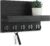 Lwenki Key Holder for Wall, Decorative Key and Mail Holder with Shelf Has Large Hooks for Bags, Coats, Umbrella – Paulownia Wood Key Hanger with Mounting Hardware (9.8”W x 6.7”H x 4.2”D)