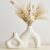 AWNR White Ceramic Donut Vase Set of 2 for Modern Home Decor, Minimalist Round Vase for Centerpieces, Unique Neutral Boho Vase for Living Room, TV Stand, Dining Room, Dinner Table Decoration