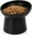 YauYik Raised Cat Bowl Black, Elevated Cat Food Bowls with Tilted Angle, Stress Free, Anti Vomiting, Ceramic Water Bowl for Cats Small Dogs Feeding Dish, 8 Ounces