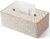 Tissue Box Cover Leather Tissue Box Holder for Office Home Car Hotel- Large Luxurious Paper Dispenser Case for Bathroom, Bedroom, Living Room (White)