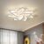 Garwarm Dimmable LED Ceiling Light, Modern Acrylic Flush Mount Ceiling Lamp with Remote Control, 72W Metal Flower Shape Chandelier Lighting Fixture for Living Room Bedroom