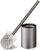 Toilet Brush, Toilet Brush and Holder Set, Bathroom Cleaning Brush, Rust-Free with 304 Stainless Steel Handle Toilet Cleaner Brush with Durable Scrubbing Brush, Splash-Proof
