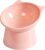 Elevated Cat Food Bowl, Azonee Anti-Vomiting Slanted Cat Feeding Bowl, Whisker-Friendly Shallow Design, Cute Tall Green Cat Bowl for Comfortable Eating (Pink)