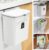 Kitchen Trash Can for Countertop or Under Sink, Mountable Indoor Composter,Hanging Small Trash Can with Lid for Cabinets/Bathroom/Bedroom/Office/Camping, 2.4 Gallon (White)