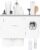 SKY-TOUCH 2 Cups Wall Mounted Toothbrush Holder, Multifunctional Space-Saving Toothbrush and Toothpaste Holder with Drawer for Cosmetics Organizer for Washroom and Bathroom