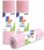 SNH Packing 3 Rolls Reusable Cleaning Wipes (150 Sheets) – Home & Kitchen Towel Roll, Pink, 9.5×30 cm, Household Cleaning Cloth Towel, Disposable Dish Cloths, Non-Stick Wiping Rags