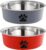 2PCS Stainless Steel 30oz(900ml) Pet Dog Bowls Cat Bowls with Anti-Skid Base Water & Food Bowls For Dogs & Cats