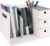 NALACAL White Desktop Storage Organiser, Desk Tidy Box with 3 Drawers – PP Plastic Multipurpose Storage Box – Desk Top Shelf Rack for Office Supplies, Files, Books, Pens, Stationery & Home Essentials
