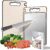 Large Cutting Board Double Sided with a Built-in Knife Sharpener Wheat Straw & Stainless Steel 304, Big Non-Slip Kitchen Chopping Board with Handless for Meat Bread Cheese Vegetable Chiken BBQ