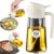 YARRAMATE Oil Sprayer for Cooking, 2 in 1 Olive Oil Dispenser Bottle for Kitchen, 16oz/470ml Premium Glass Oil Bottle, Food-grade Oil Mister for Air Fryer, Salad, Frying, BBQ (Creamy White)