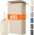 Lifewit 65L Slim Laundry Hamper with Lid, Narrow Laundry Basket with Removable Bag & Bamboo Handles, Fodable Thin Dirty Clothes Hamper for Laundry Collapsible Bin for Bathroom Bedroom Dorm, Beige