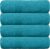 Rushmore Bath Towel Set, Pack 4 Towel Set (70 x 140 CM) Cotton, Dori Design Ultra Soft and Highly Absorbent Quality Towels for Hotel, Spa and Bathroom. (Teal, Pack of 4)