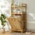 JOMILA Bamboo Laundry Hamper Basket with Lid Bag Storage Dirty Clothes Tilt Out Baskets Section with Handles 2/3-Tier Shelves Organizer Hampers for Bedroom Bathroom Living Room (Style C)
